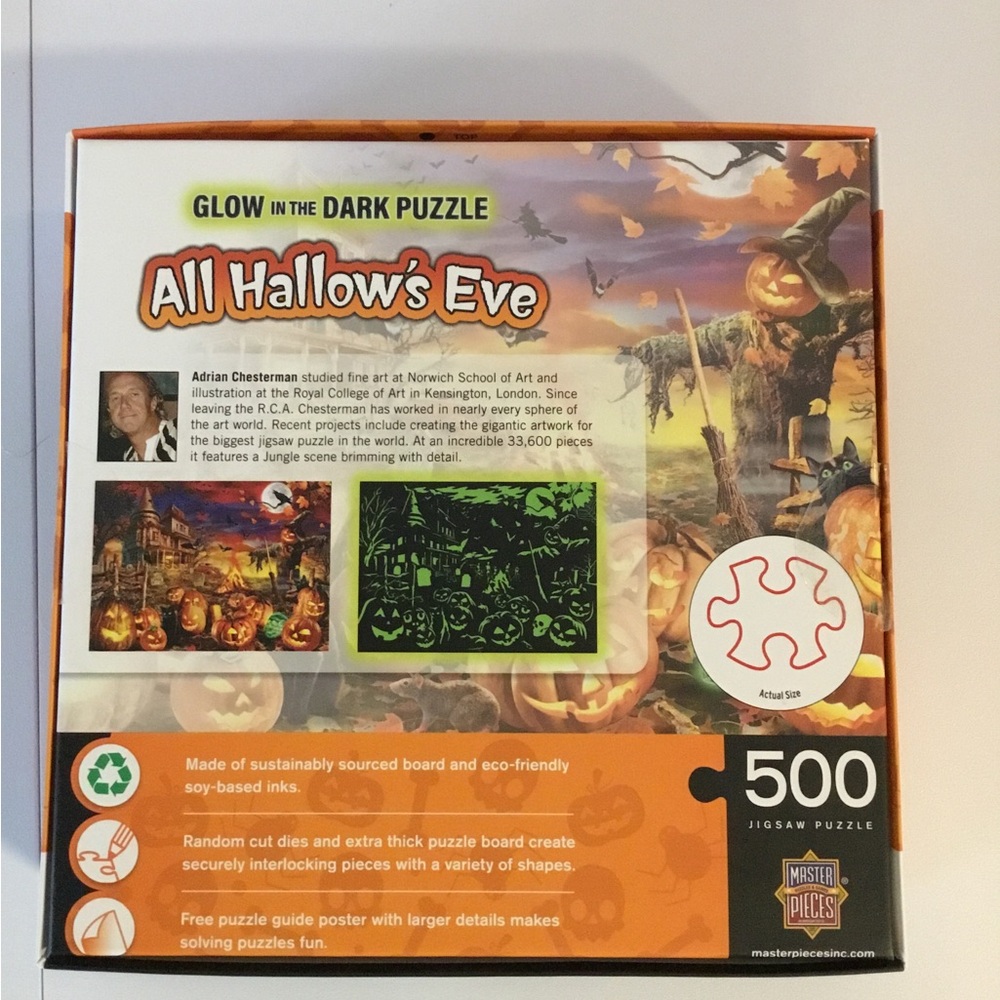 All Hallow's Eve Glow-in-the-Dark Halloween Puzzle - Orange - Picture 3 of 4